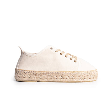 Alpargatas cordones Cala Llonga Ivory